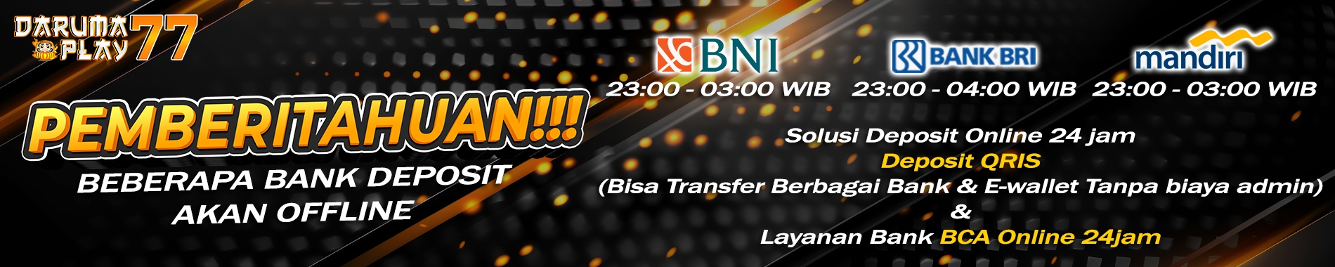 PEMBERITAHUAN 3 BANK OFFLINE